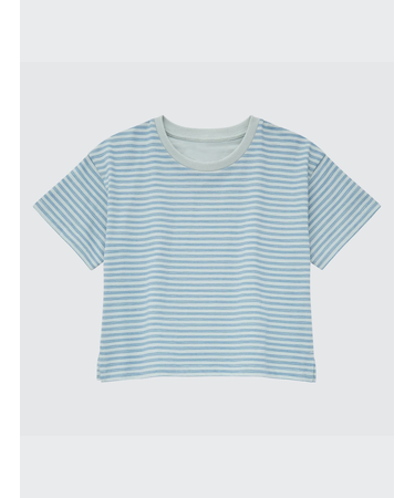 エアリズムコットンTシャツ（ボーダー・半袖）