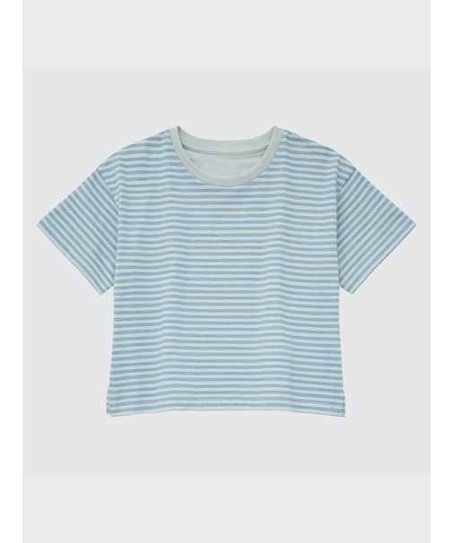 エアリズムコットンTシャツ（ボーダー・半袖）