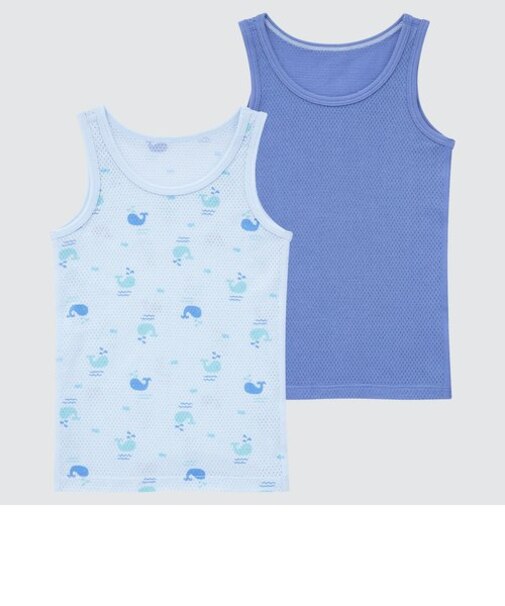 Joy of Print コットンメッシュタンクトップ（2枚組）