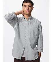 ブロードシャツ/ストライプ/ボタンダウン