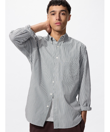 ブロードシャツ/ストライプ/ボタンダウン