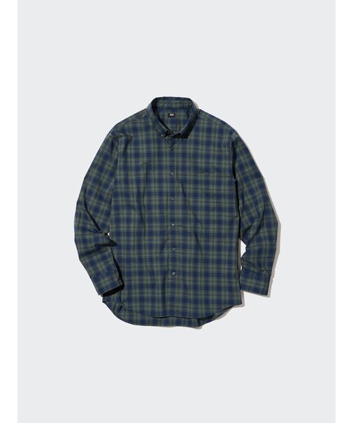 エクストラファインコットンブロードチェックシャツ（ボタンダウンカラー･長袖）