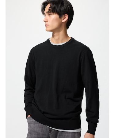 メリノクルーネックセーター