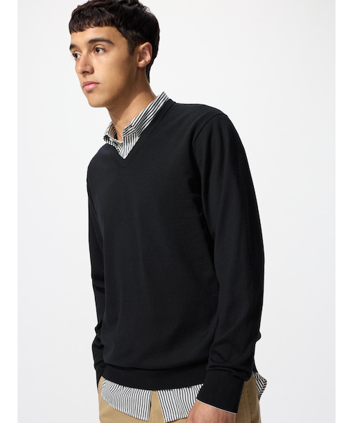 メリノVネックセーター