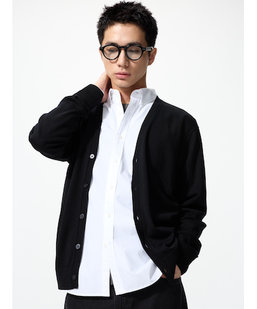 メリノVネックカーディガン