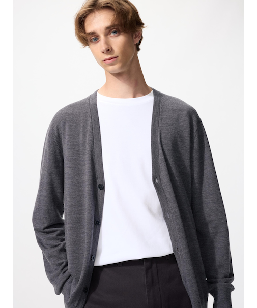 メリノVネックカーディガン