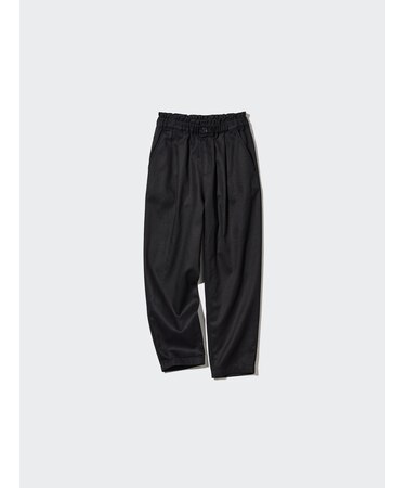 GIRLS タックワイドテーパードパンツ