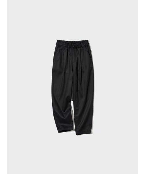 GIRLS タックワイドテーパードパンツ