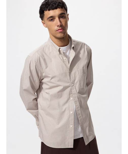 ブロードシャツ/チェック/ボタンダウン