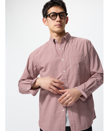 ブロードシャツ/チェック/ボタンダウン