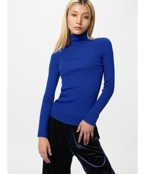 メリノリブタートルネックセーター｜ユニクロの通販｜&mall（アンド