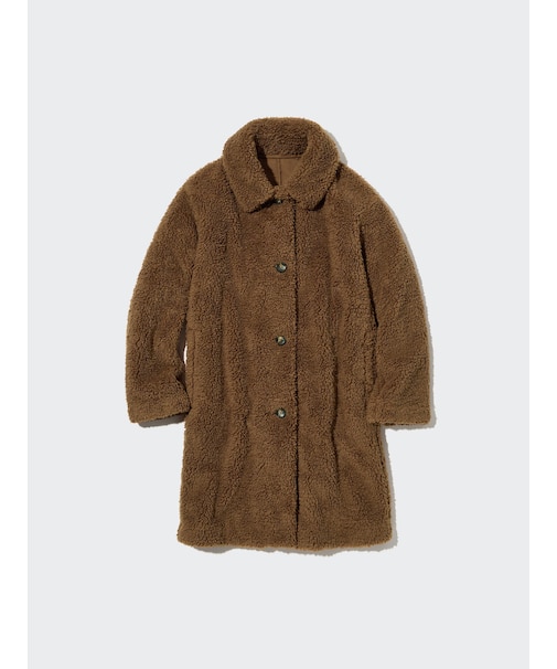 防風アウターフリースステンカラーコート