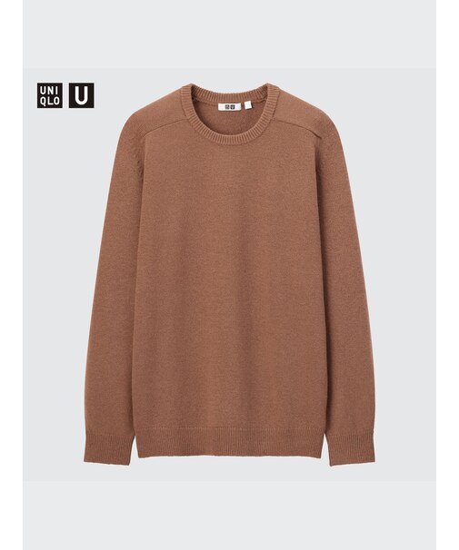 クレープウールクルーネックセーター（長袖）