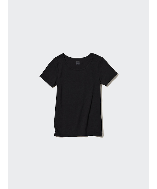 ヒートテックコットンUネックT(極暖・半袖)