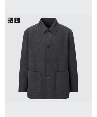 ウールブレンドシャツジャケット