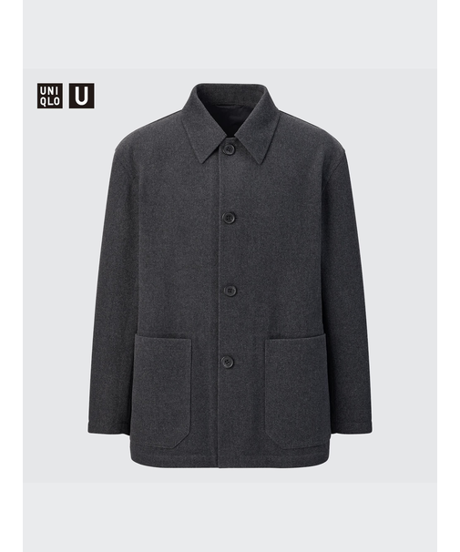 ウールブレンドシャツジャケット