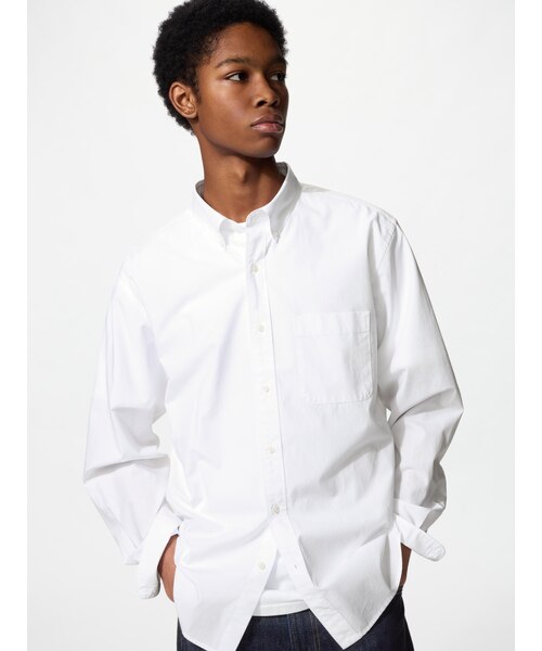 【新品】UNIQLO プラスジェイ　+j ブロードシャツ/ボタンダウン ブロードシャツ/ボタンダウン｜ユニクロの通販｜&mall（アンドモール