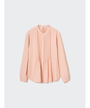 レーヨンピンタックブラウス（長袖）