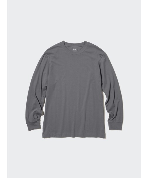 エアリズムコットンUVカットクルーネックＴ（長袖）