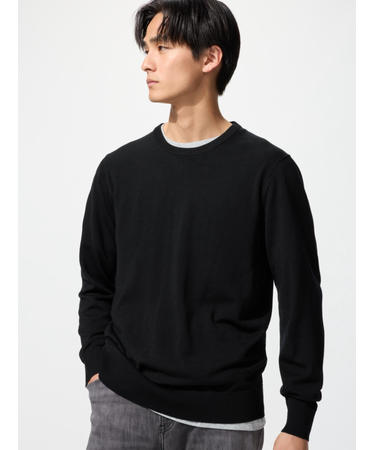 メリノクルーネックセーター