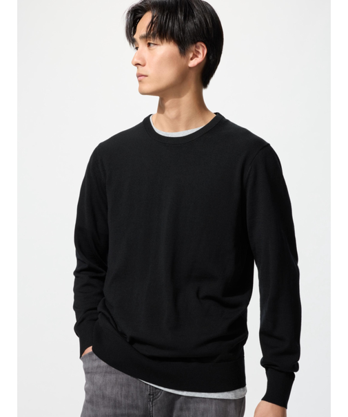 メリノクルーネックセーター