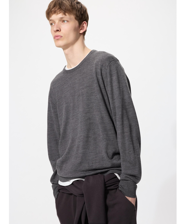 メリノクルーネックセーター