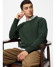 メリノクルーネックセーター