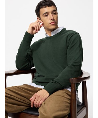 メリノクルーネックセーター