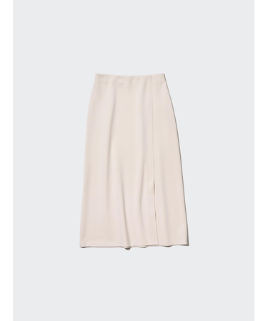 ストレッチダブルフェイススリットスカート（丈標準76～80cm）