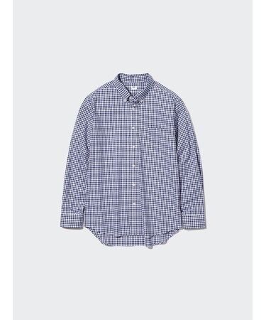 エクストラファインコットンブロードチェックシャツ（ボタンダウンカラー・長袖）