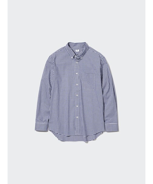 エクストラファインコットンブロードチェックシャツ（ボタンダウンカラー・長袖）