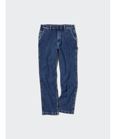 ワイドフィットワークパンツ（デニム・丈長め84cm）