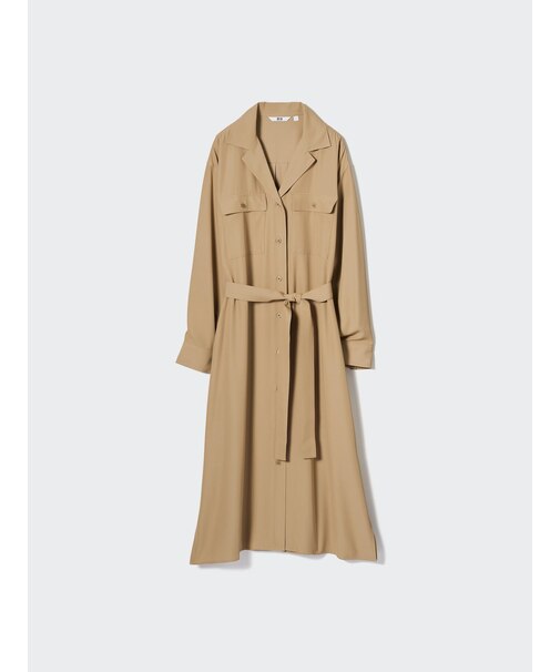 UVカットシャツワンピース（長袖・標準丈・110～121cm）