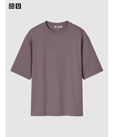 エアリズムコットンオーバーサイズTシャツ/5分袖