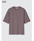 エアリズムコットンオーバーサイズTシャツ/5分袖