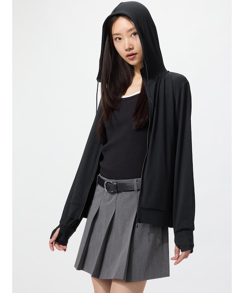 エアリズムUVカットメッシュフルジップパーカ｜ユニクロの通販｜&mall