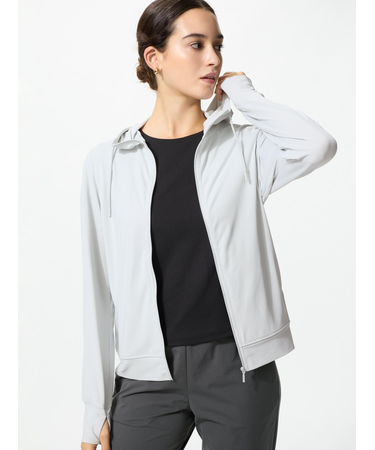 エアリズムUVカットメッシュフルジップパーカ