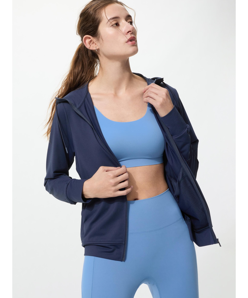 エアリズムUVカットメッシュフルジップパーカ