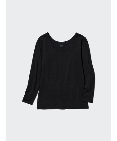 極暖ヒートテックコットンUネックT/8分袖