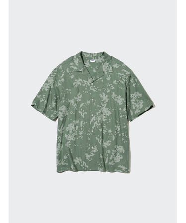 プリントオープンカラーシャツ