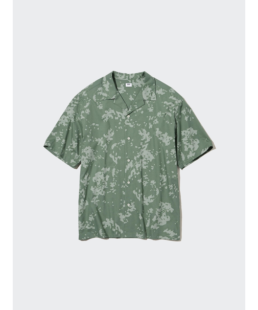 プリントオープンカラーシャツ