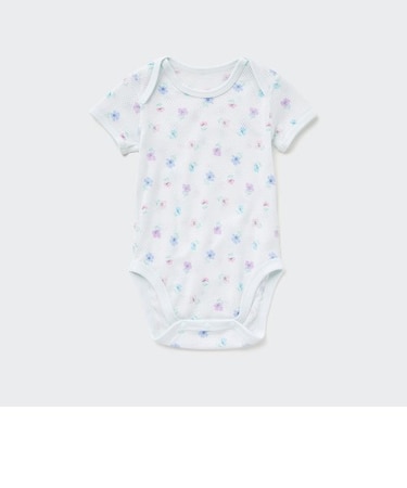 Joy of Print コットンメッシュボディスーツ（半袖）