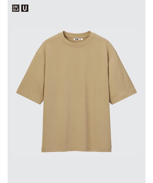 エアリズムコットンオーバーサイズTシャツ/5分袖