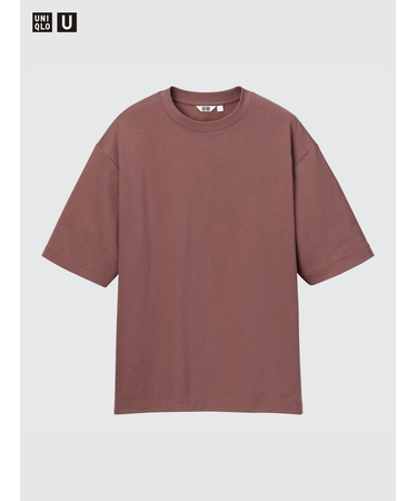 エアリズムコットンオーバーサイズTシャツ/5分袖