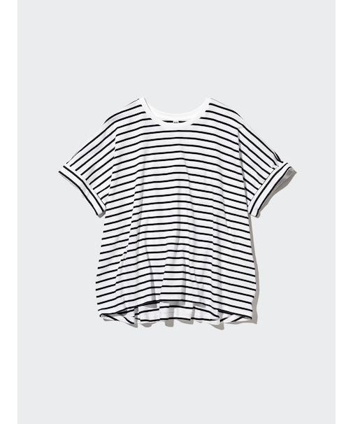 コットンオーバーサイズボーダーT(半袖)