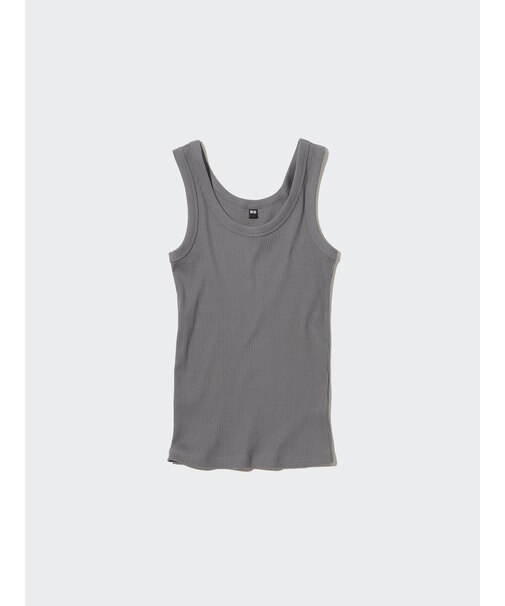 リブタンクトップ（後ろ深め）