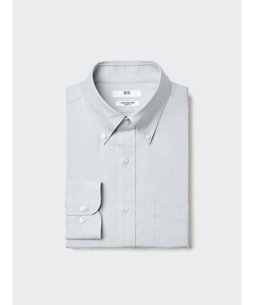 スーパーノンアイロンスリムシャツ/ボタンダウン