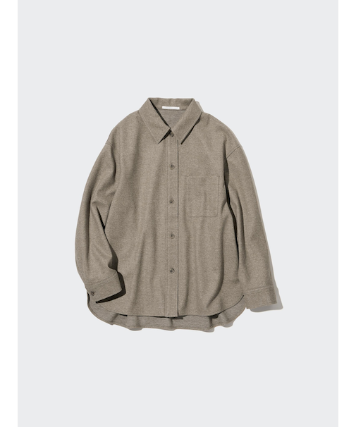 ブラッシュドジャージーシャツジャケット セットアップ可能