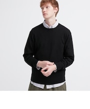 カシミヤクルーネックセーター