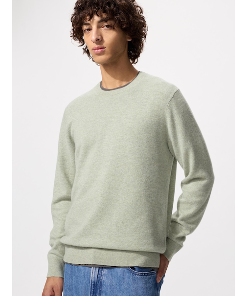 カシミヤクルーネックセーター